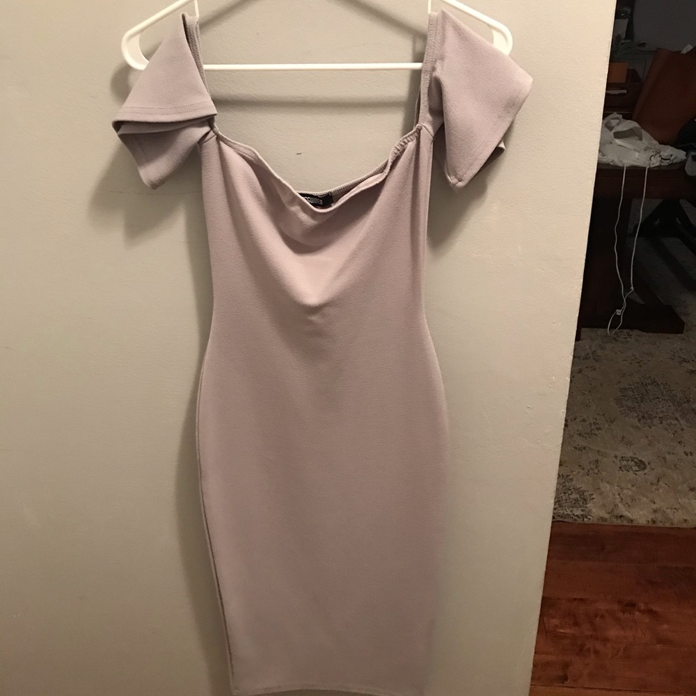 Light grey midi dress